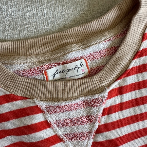Free People Striped Red and Cream Top - Picture 8 of 8